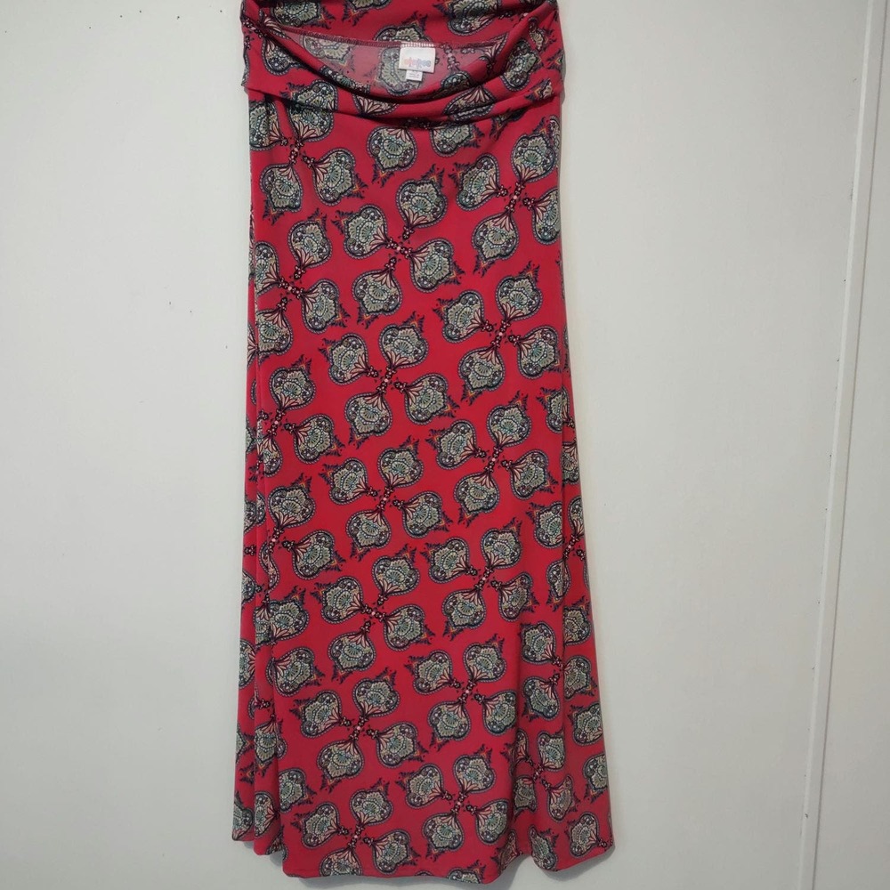 Lularoe Pink Patterned Maxi Skirt Size XS